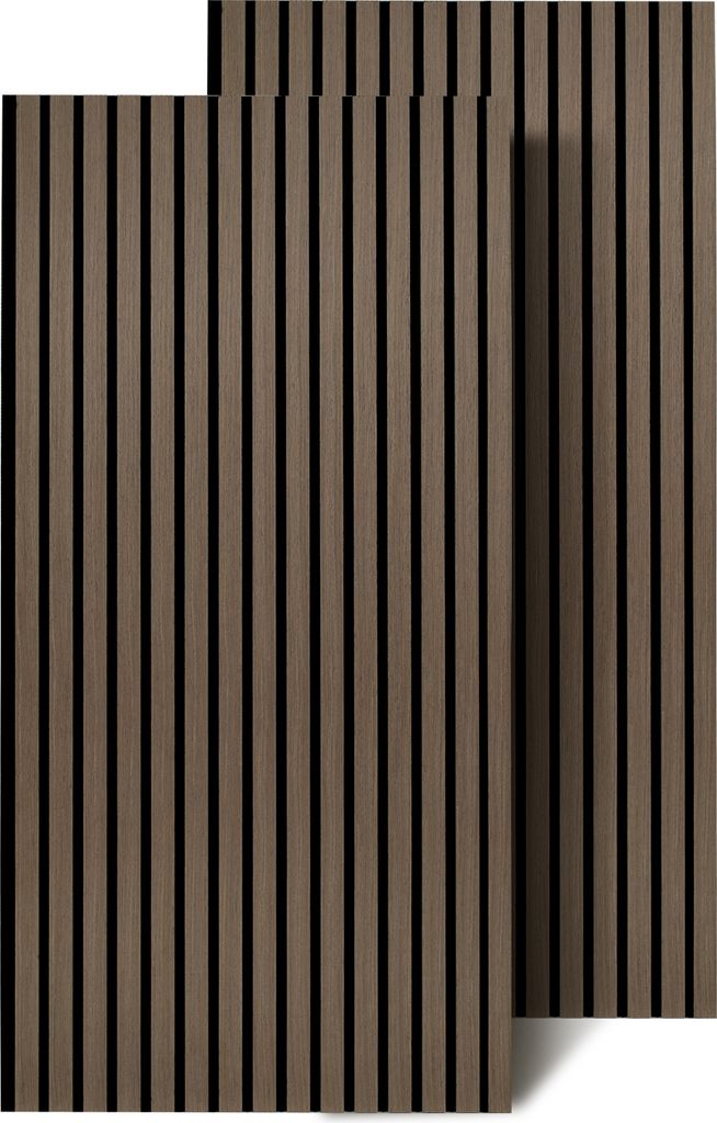 Hebitod 2 StückAkustikpaneel Wandpaneel Moderne Wandpaneele Akustik HolzwandHolz MDF Wandpaneele 120x60x2.1cm Walnuss