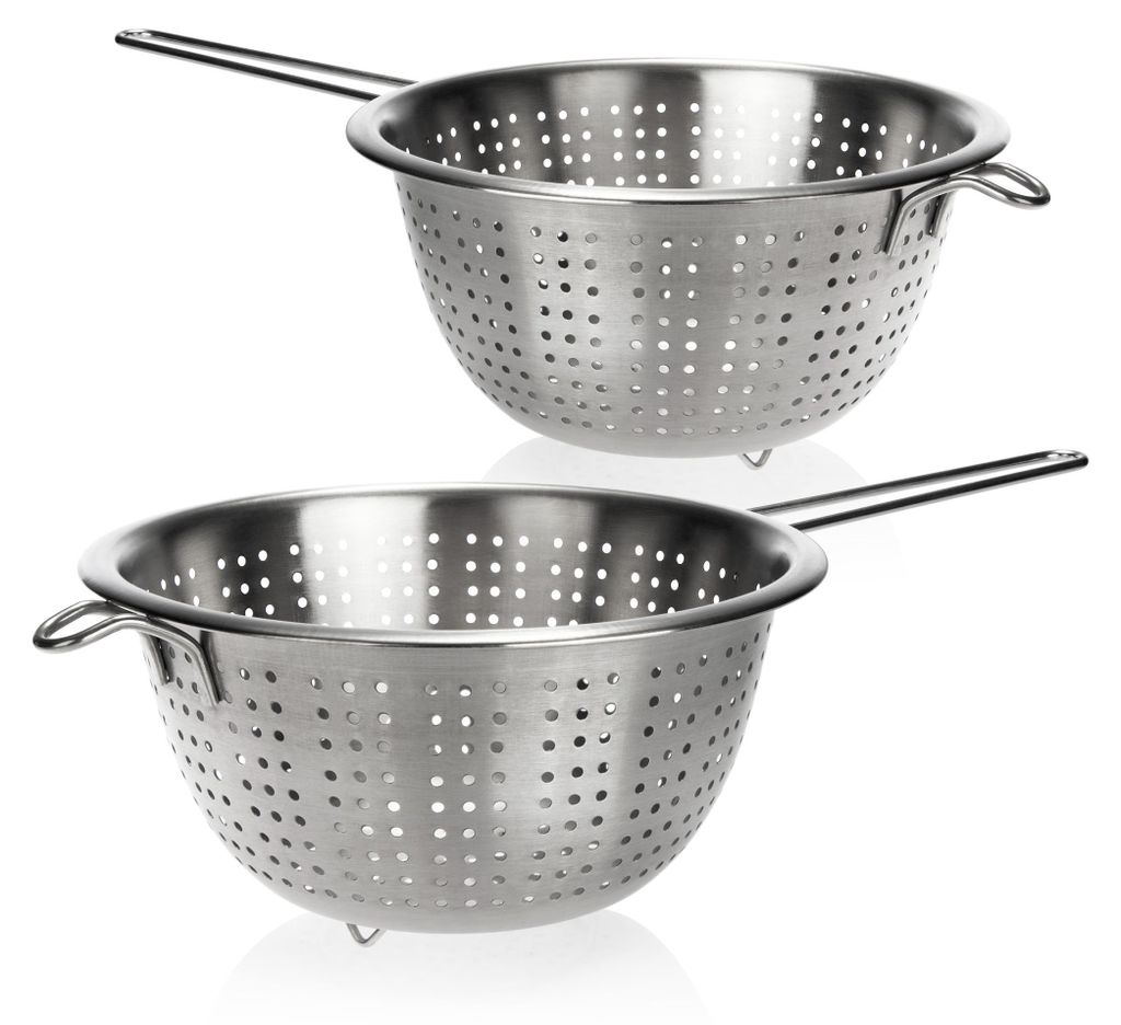 COM-FOUR® 2x Küchensieb aus Edelstahl - klassisches Produktbild 