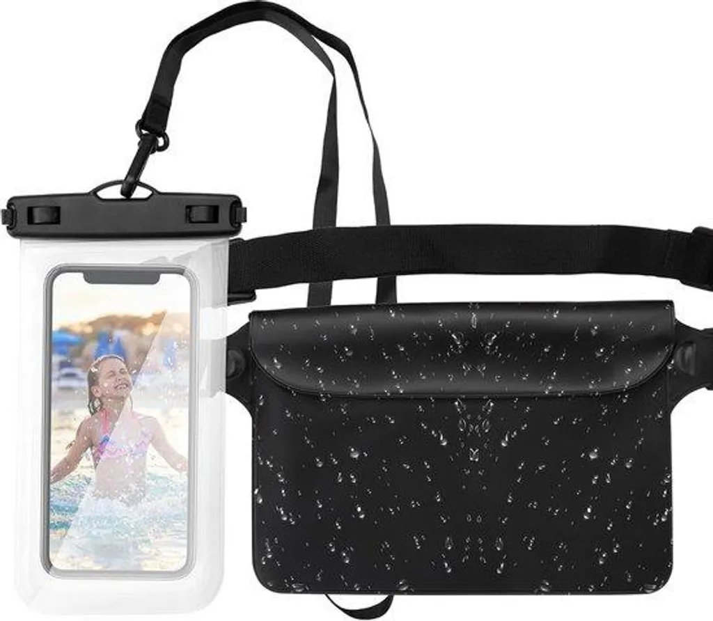 Pochette téléphone étanche pour plongée et plage compatible 7,8 pouces