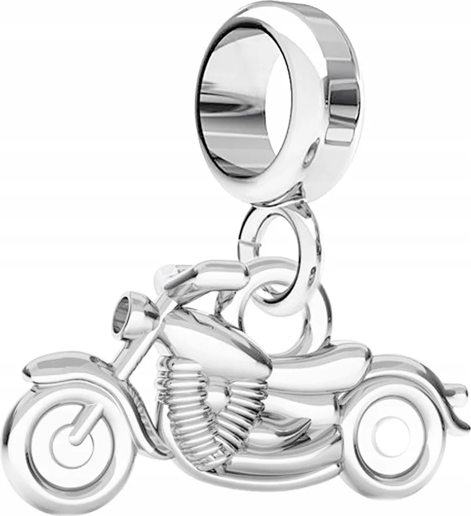Ciondolo Motore Moto in Argento 925 - Qualità Artigianale per Biker