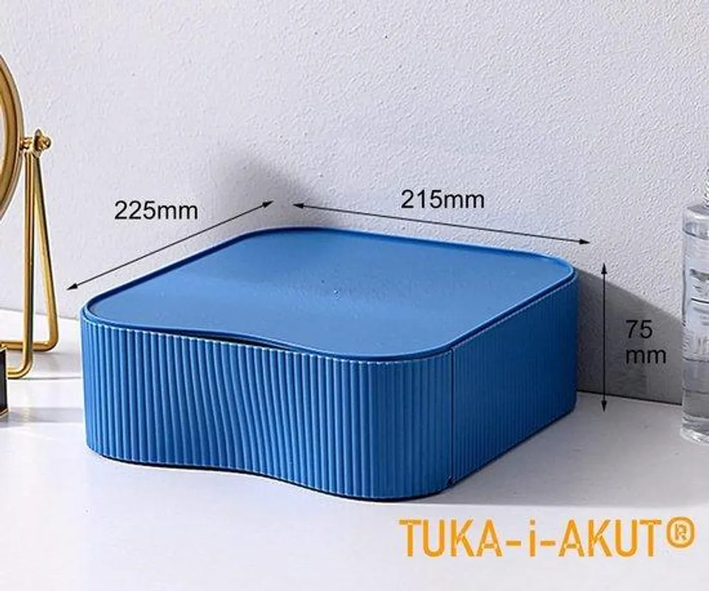 Trieur de bureau compartimenté bleu, 23x22cm - Rangement de bureau