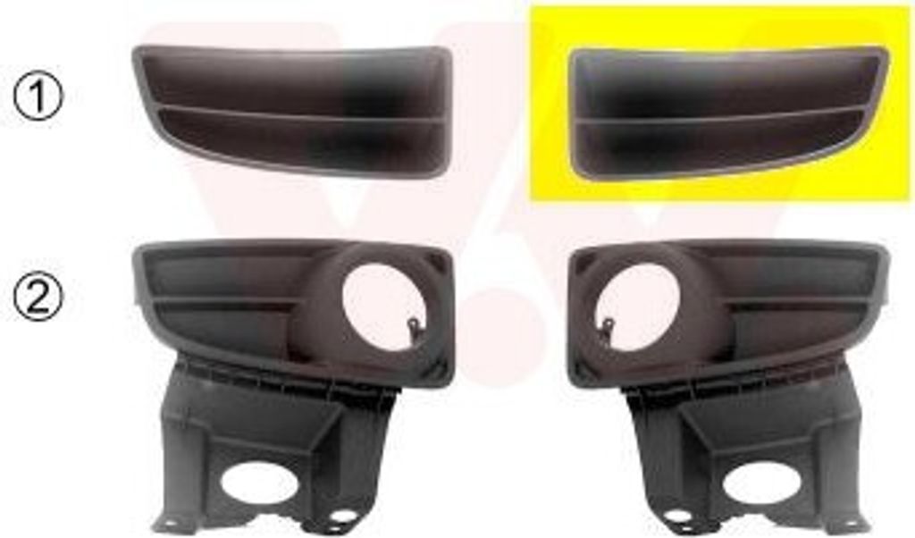 VAN WEZEL Lüftungsgitter Grill Stoßfänger für FIAT PANDA (169) ohne Loch/Löcher für Nebellampen