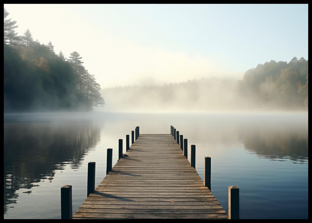 Plakat 84,1x59,4cm Morgenstille am Wasser