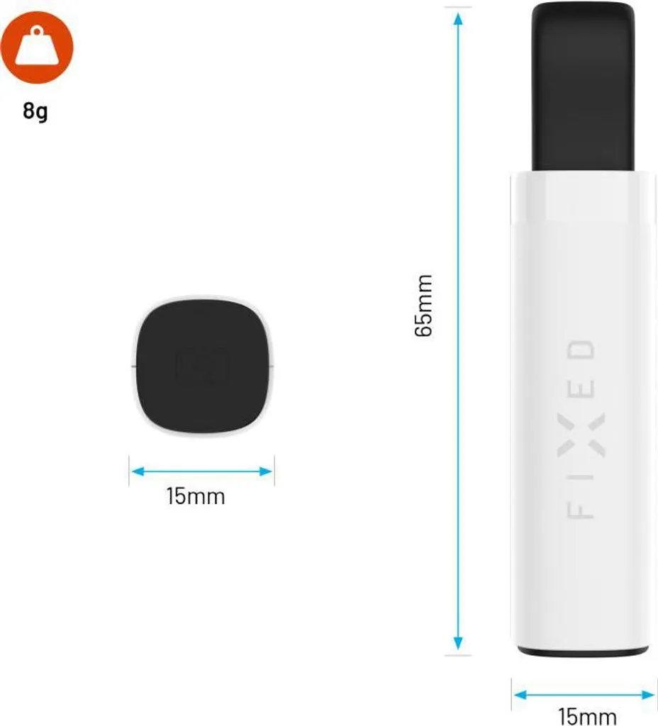 Traceur Bluetooth Connecté Fixed Tag Stick Blanc Compatible Find My - 2