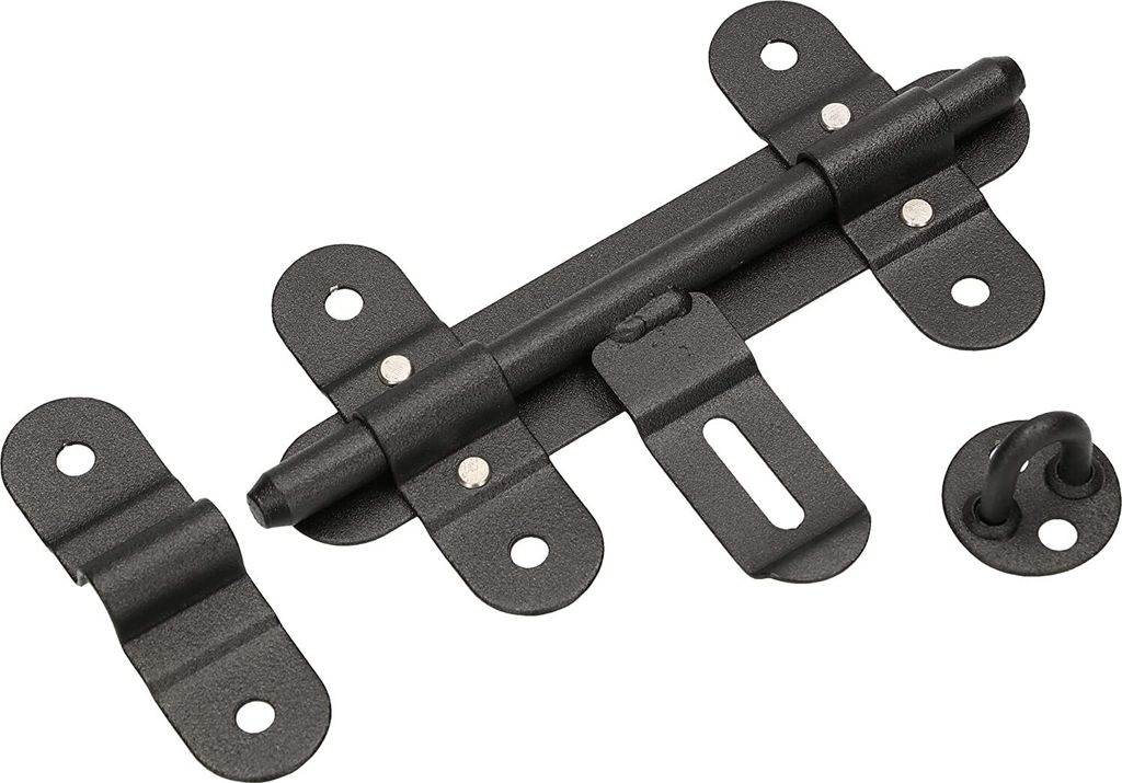 KOTARBAU Torriegel 150mm Schwarz Universal Torverschluss für Vorhängeschloss