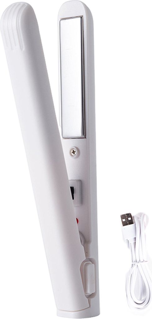 Tragbarer USB-Haargl?tter, schnelles Aufheizen, elektrischer Lockenstab, glattes, lockiges Haar, Pony, Mini-Lockenstab, Reise-Haarstyling-Tool fš...