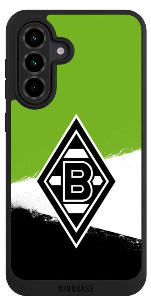 NIVOCASE Handyhülle für Samsung Galaxy A36 5G Hülle NIVOpure Case Schwarz Borussia Mönchengladbach Offizielles Lizenzprodukt BMG