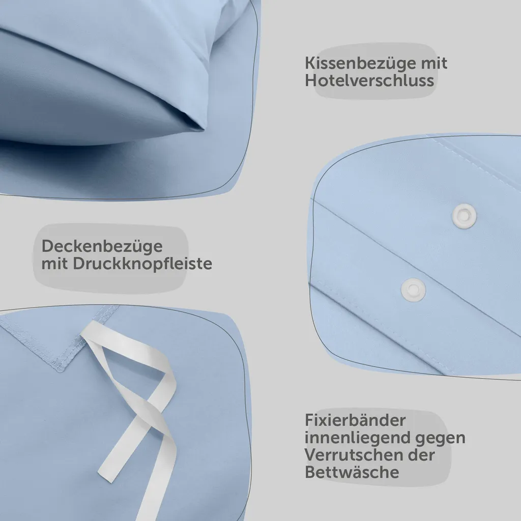 Offerta Set Letto Blumtal 200x200 Microfibra Blu - Qualità Top - 4