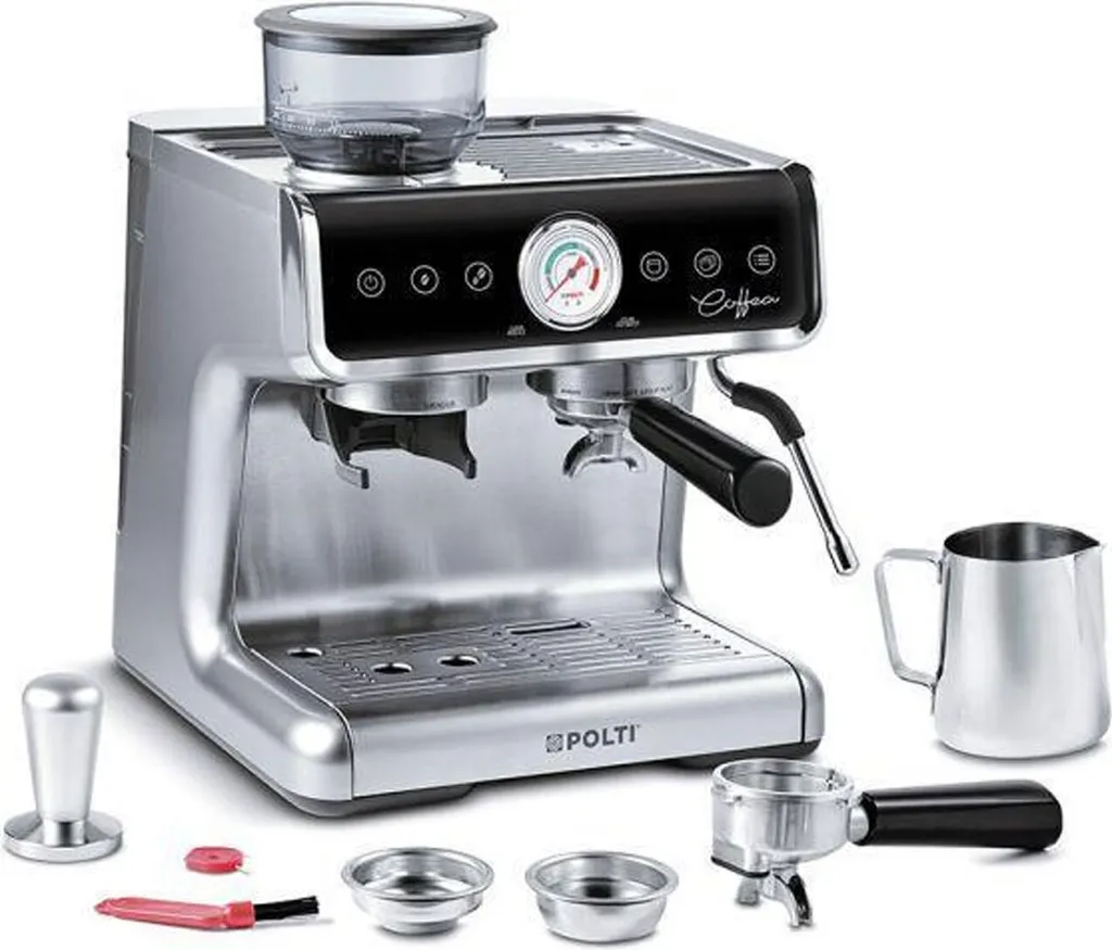 Polti Coffea G50S Machine espresso 2,8L Moulin intégré en acier argenté