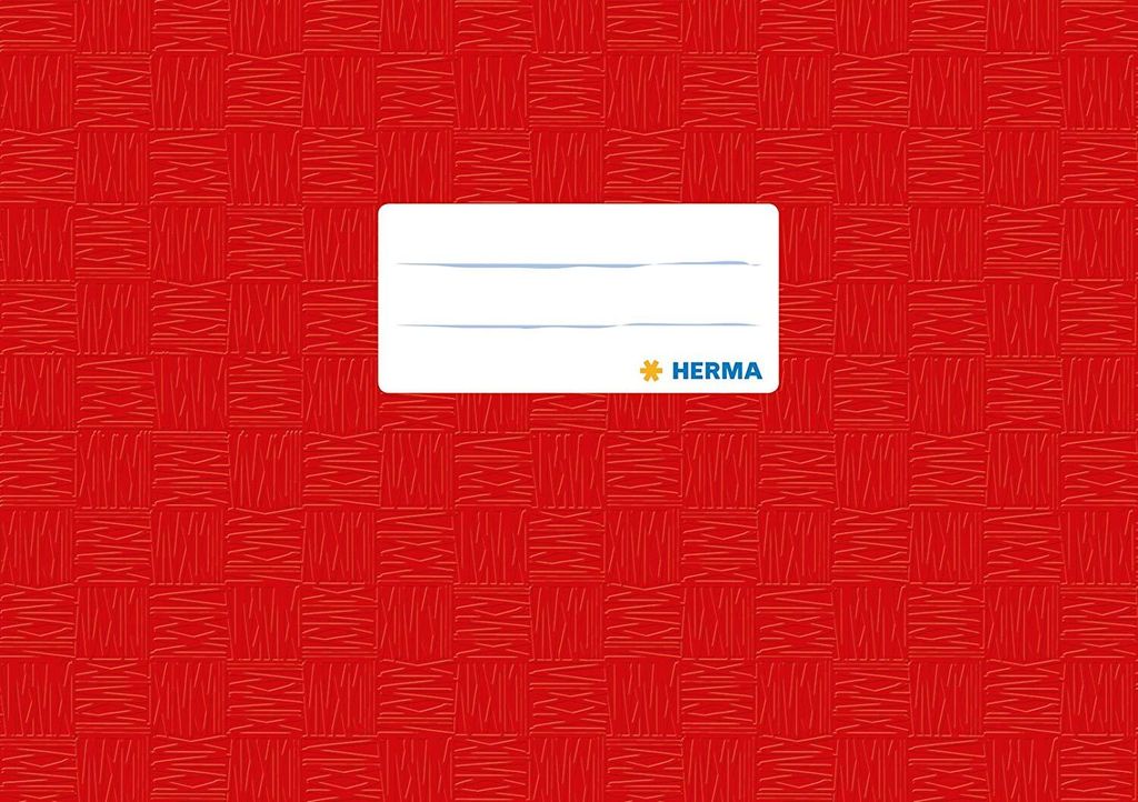 HERMA Heftschoner DIN A5 quer aus PP rot gedeckt Produktbild 