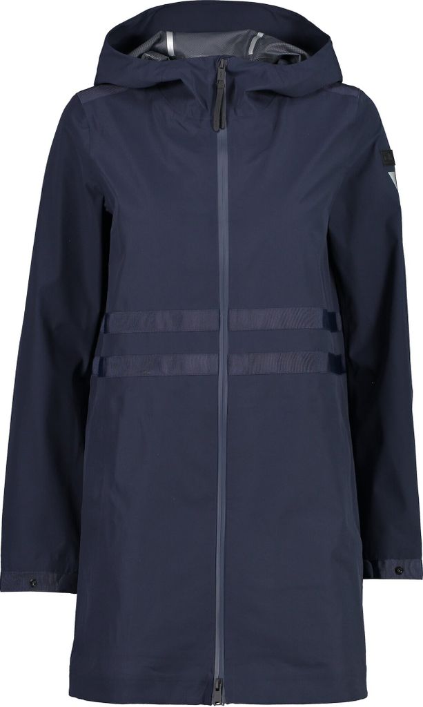 Cmp Woman Jacket Fix Hood Black Blue Black Blue 38