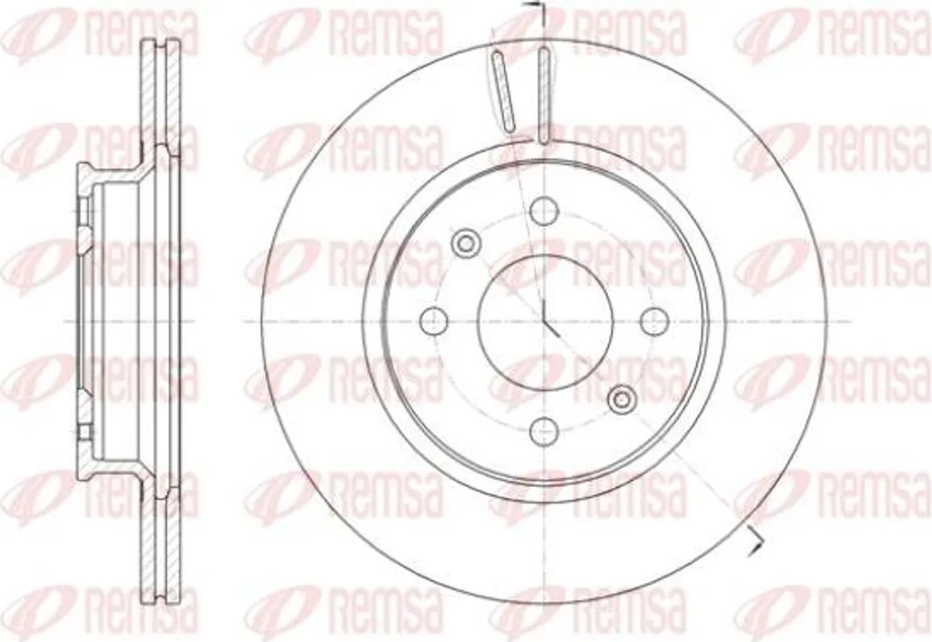Disque de frein REMSA 61424.10 Haute Résistance Référence 517121J500