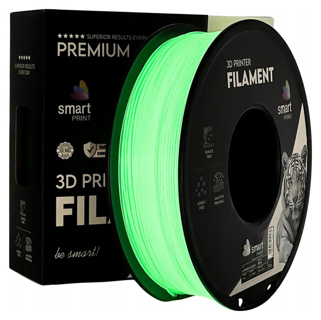 Světélkující PLA filament Glow Smart Print, zelený, 1,75 Obrázek produktu 