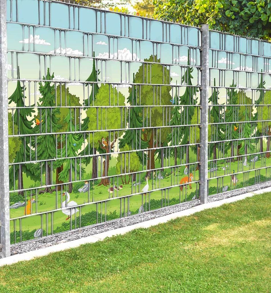Sichtschutzstreifen Wald Sichtschutz Garten Zaun - Feld1 250x180cm