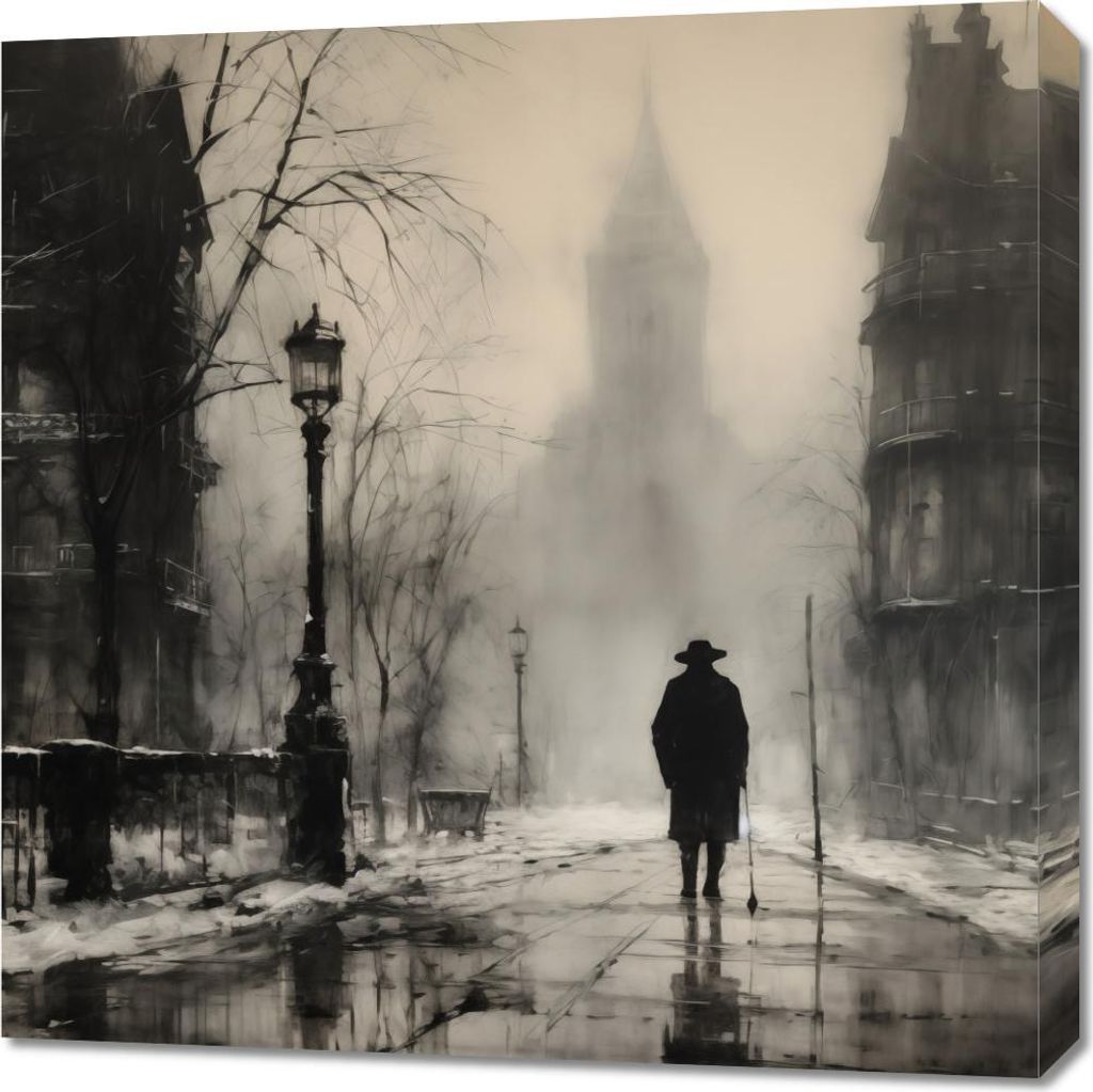 Bild 70x70cm Nebel über London