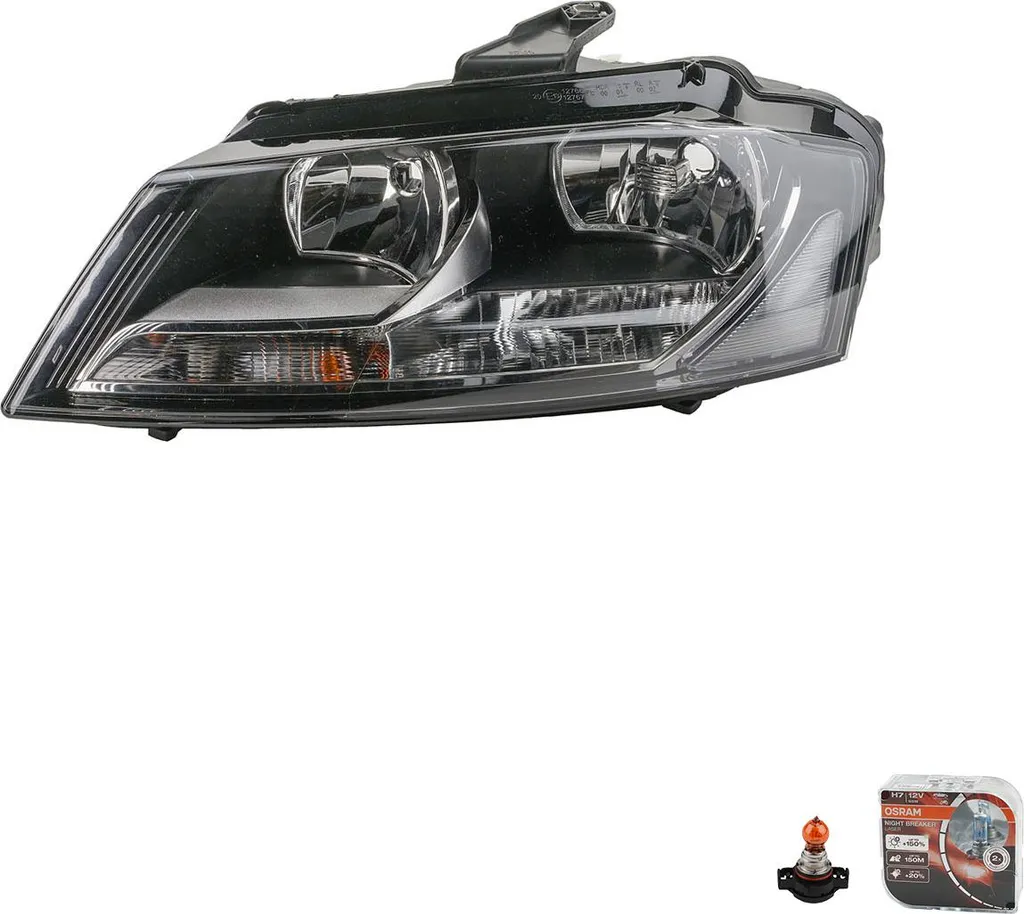 Faro Sinistro Audi A3 8P + Base + Osram Night Breaker | Kit Johns