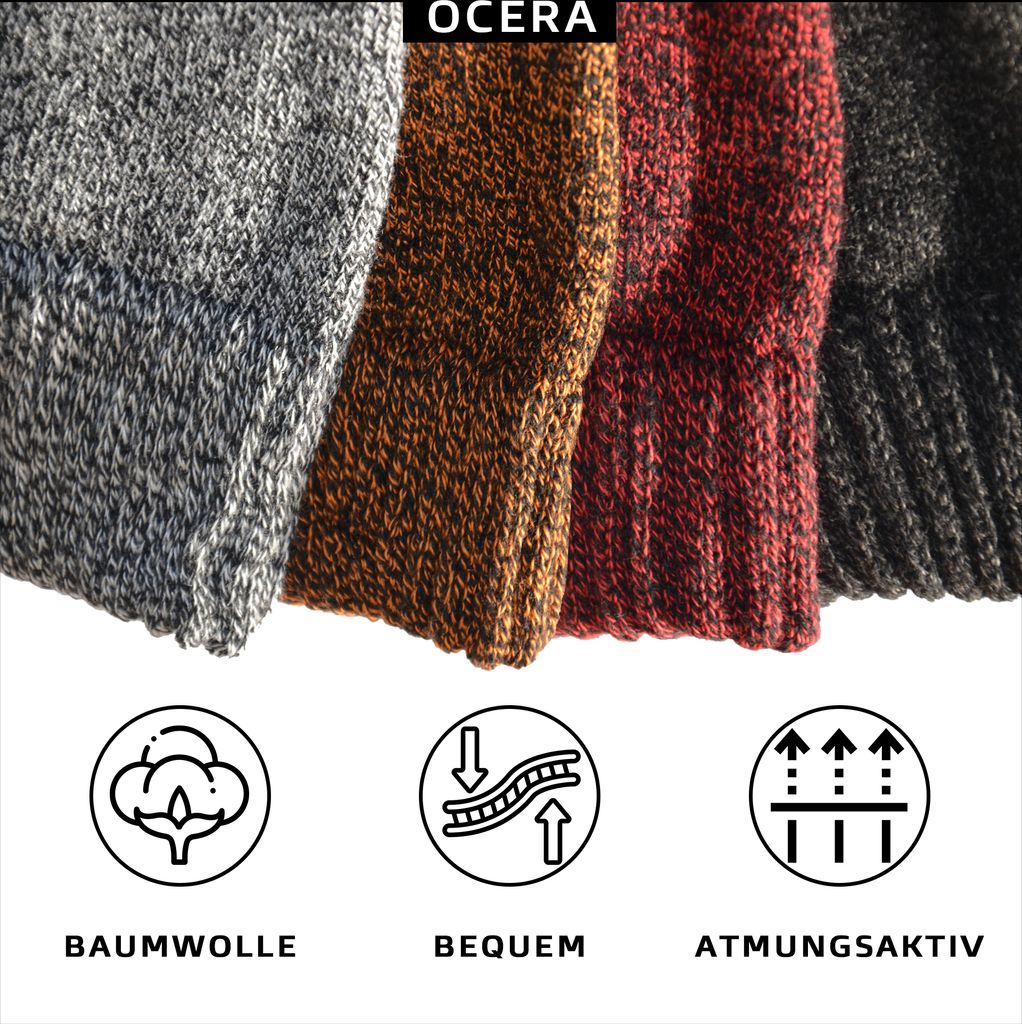 OCERA 6 Paar Damen Thermo-Kniestrümpfe mit Vollfrottee und Produktbild 