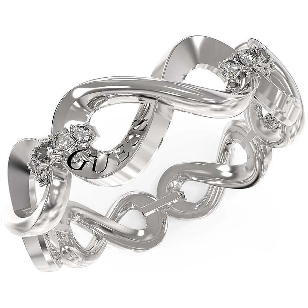Anello Guess Endless Dream Argento Donna - Gioiello Infinito Zirconi