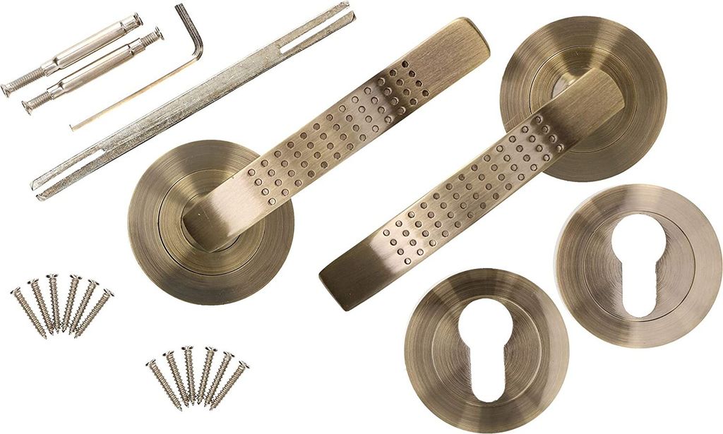 KOTARBAU Drückergarnitur 110 mm Patina PZ–Profilzylinder Universal