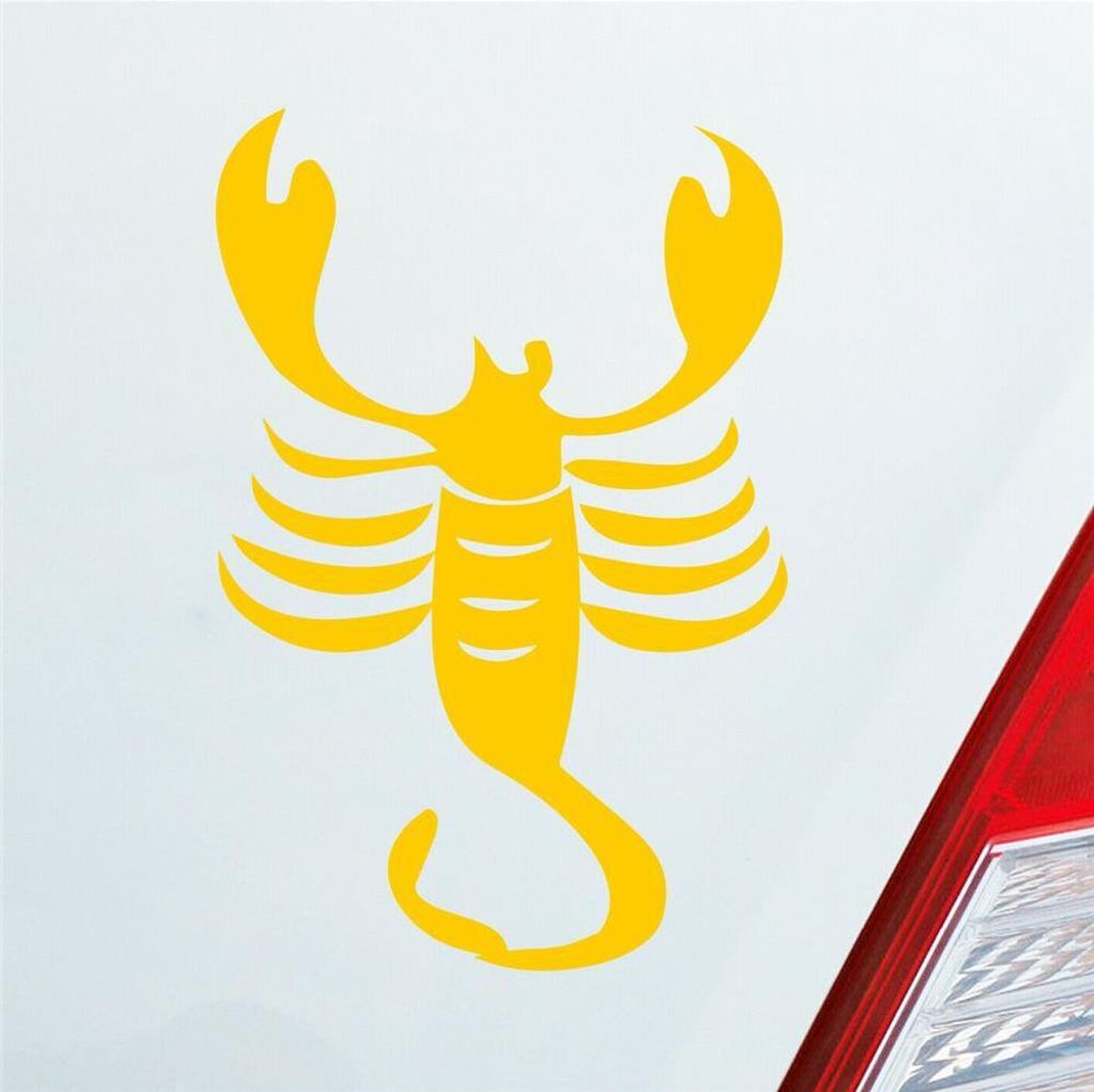 Auto Aufkleber Sternzeichen Steinbock PKW Car KFZ Roller 6,5x10 cm Gelb Sticker Heckscheibenaufkleber