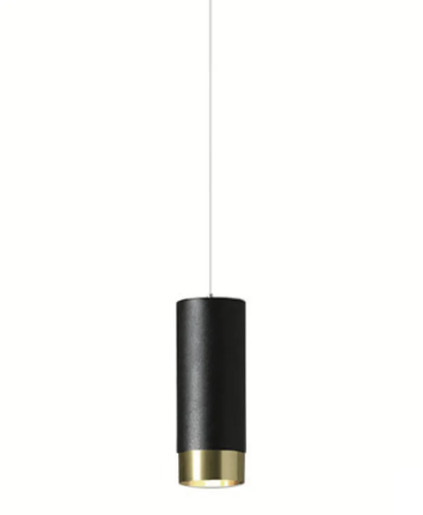 Luminaire suspendu Look P Black spot de plafond noir mat pour intérieur