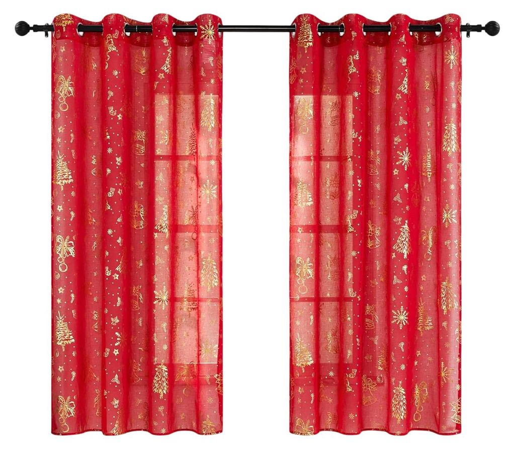 Weihnachtsvorhänge Elegant Set 2 Stück 240x140cm Produktbild 