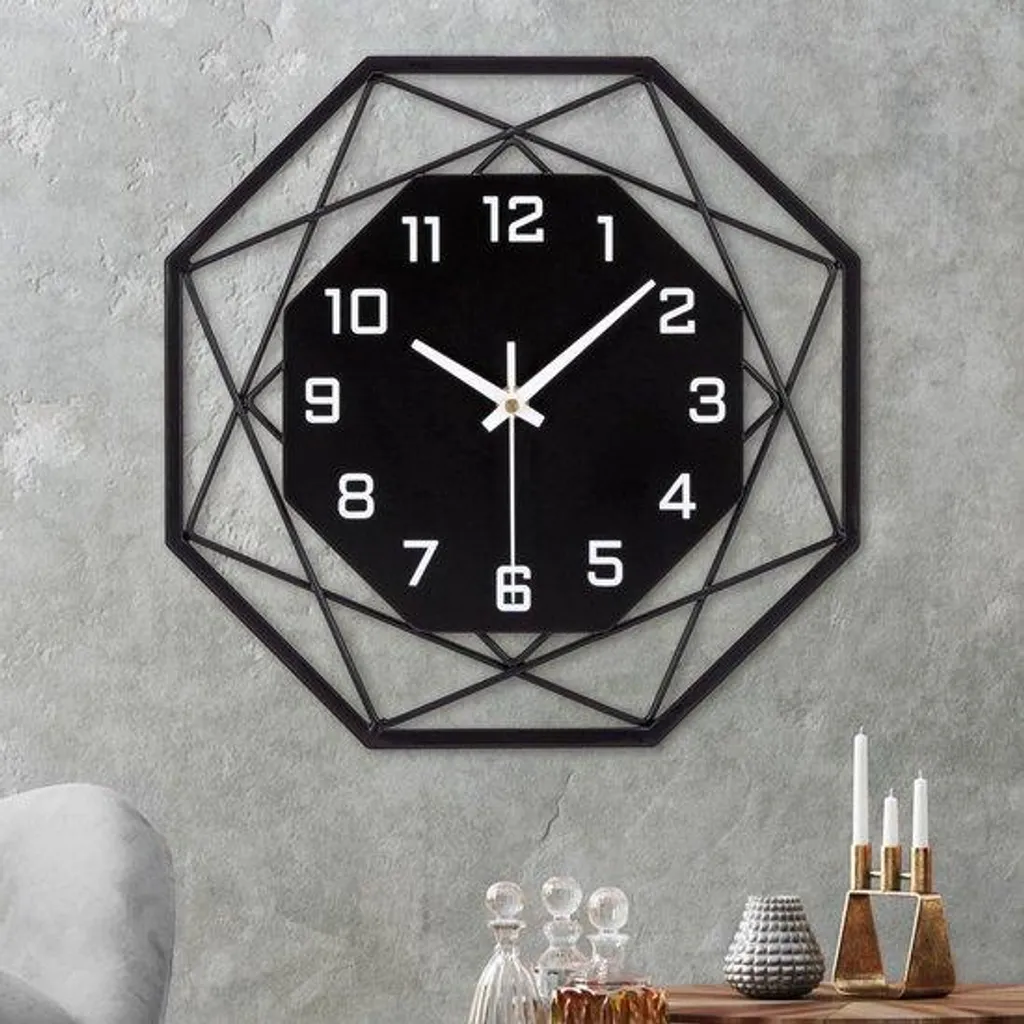 Horloge murale salon vintage en métal de 40 cm pour déco Loft chic