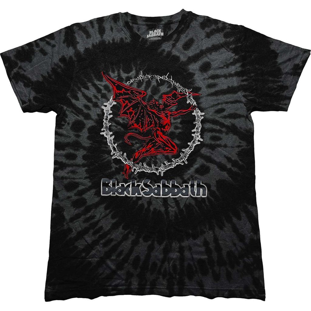 Black Sabbath T-Shirt Red Henry Tie-Dye Dämon Engel Ozzy Osbourne
