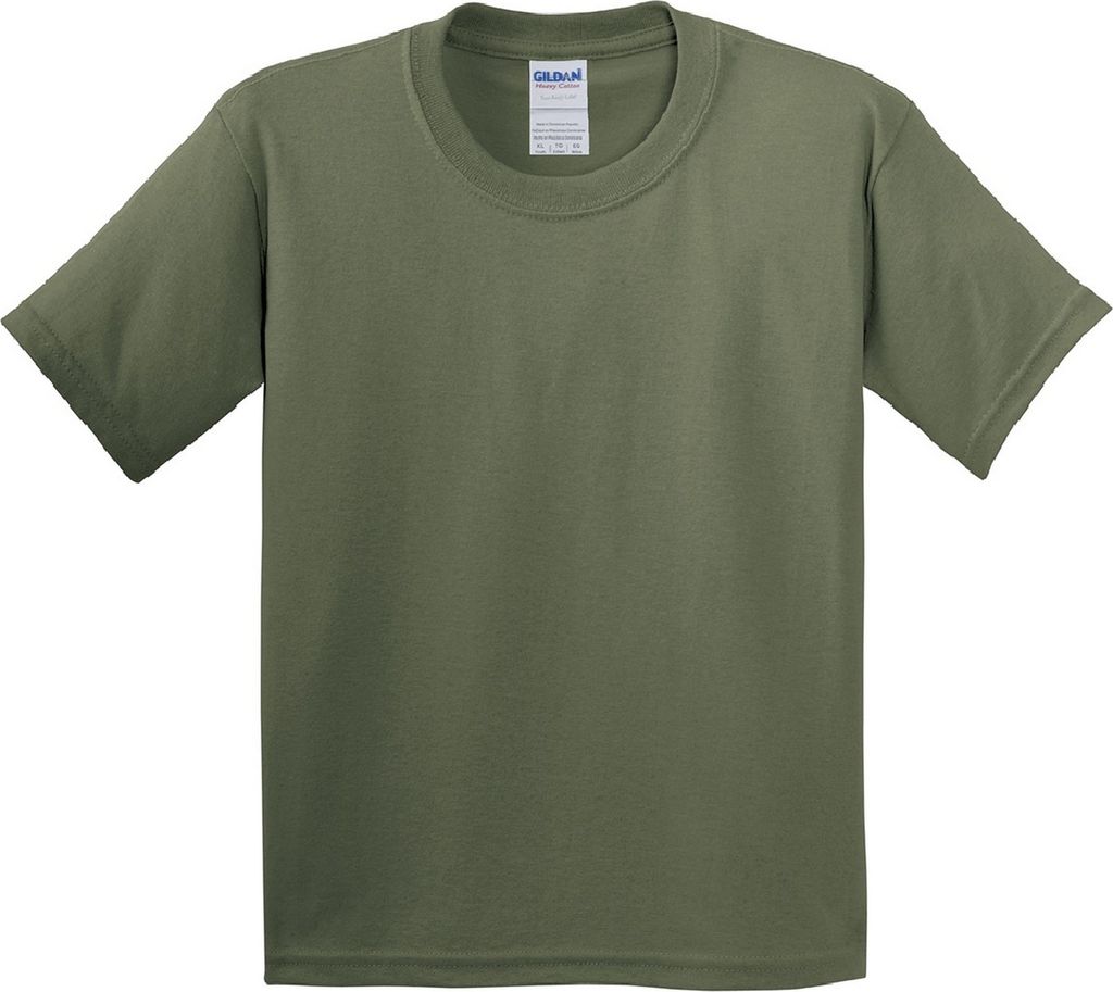 Gildan Kinder T-Shirt mit Rundhalsausschnitt, kurzärmlig BC482 (L) (Militärgrün)