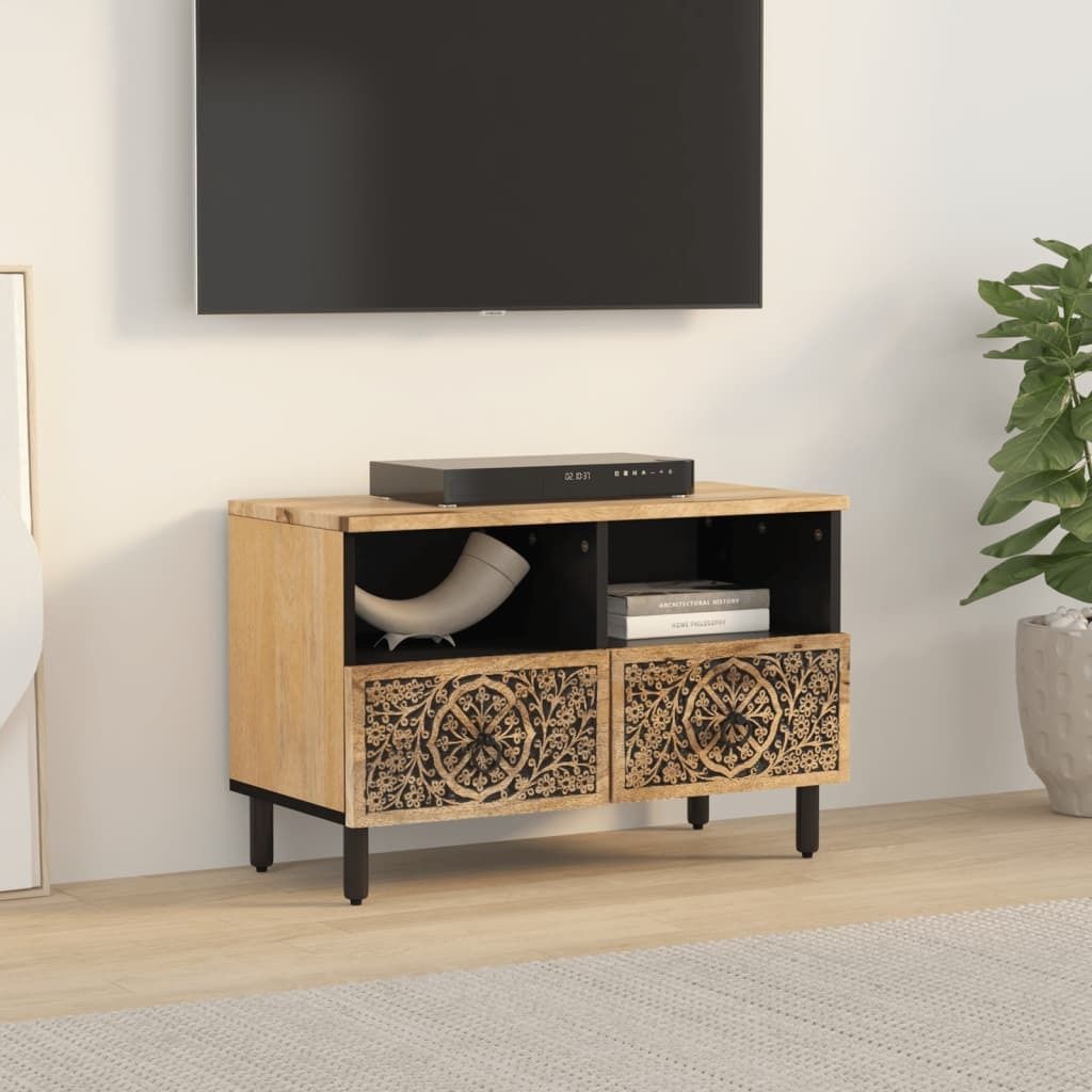"2026 Aktion"TV-Schrank Industriestil - CLORIS - Fernsehenschrank - 70x33x46 cm Massivholz Mango - DEMöbel5951983
