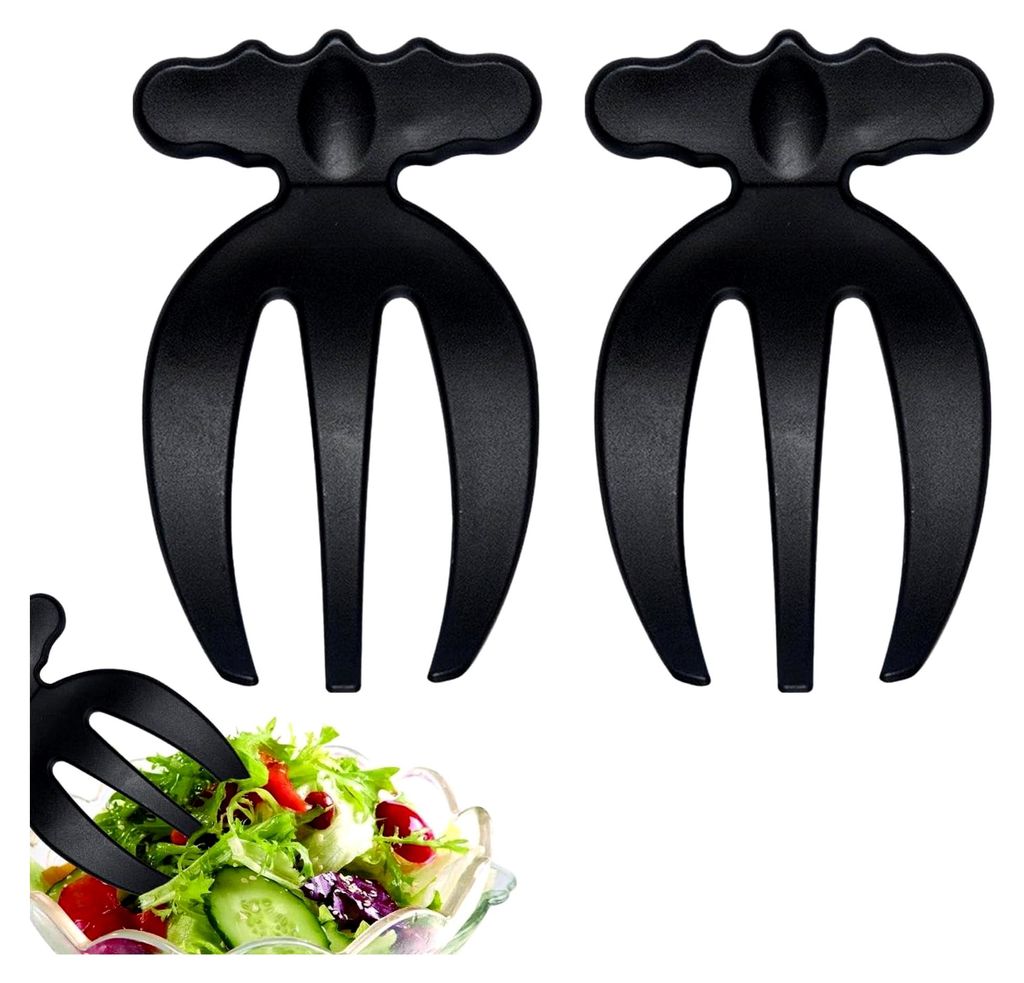 Salatwurf-Utensilien, Küchensalat-Servierzange, Mehrzweck-Salathände-Set, verschleißfeste Salatzange, tragbare Rührzange, 2 Stück