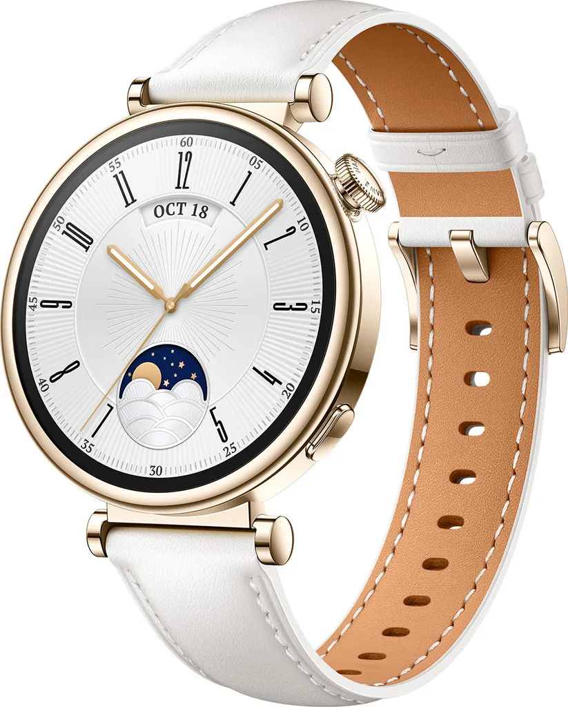 Huawei GT4 41mm Montre Connectée Élégante : Style et Santé en Acier Blanc