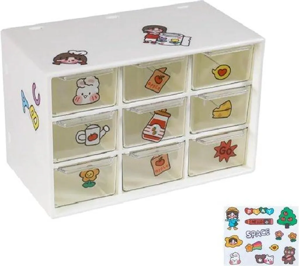 Rangement d'atelier pour vis et clous, boîte 9 tiroirs à fixer au mur