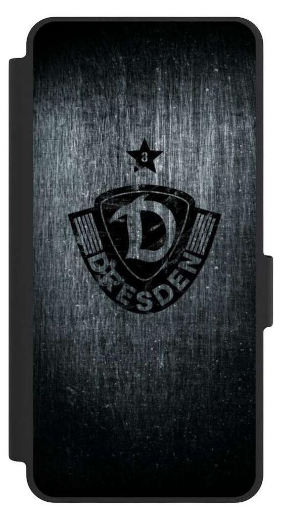 NIVOCASE Klapphülle für Samsung Galaxy S26 Handyhülle aus Kunst Leder NIVOflip schwarz Offizielles Lizenzprodukt SG Dynamo Dresden Vintage