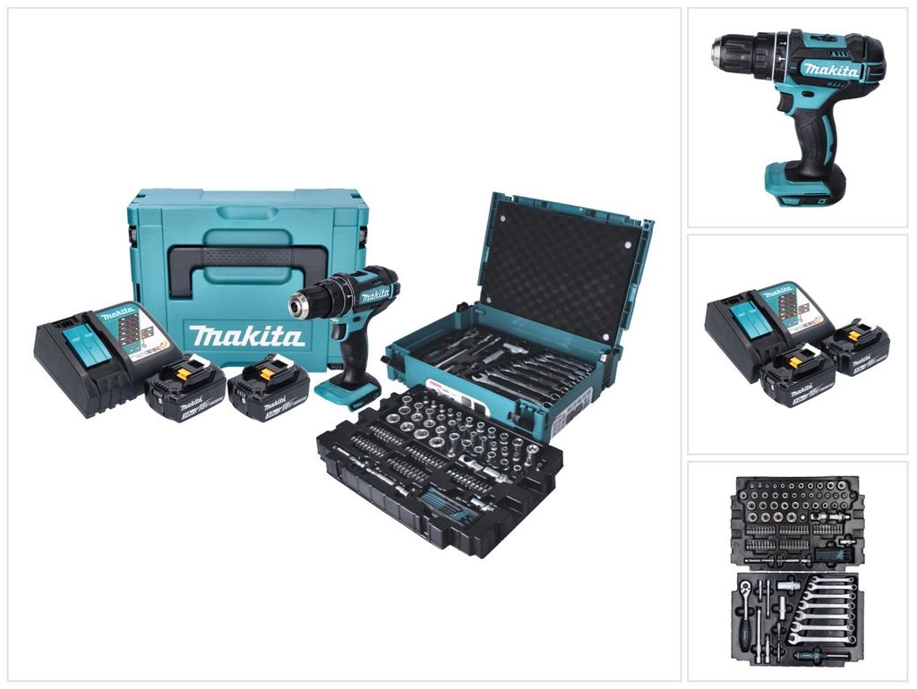 Makita DHP 482 JX13 Perceuse-visseuse à percussion sans fil Image du produit 