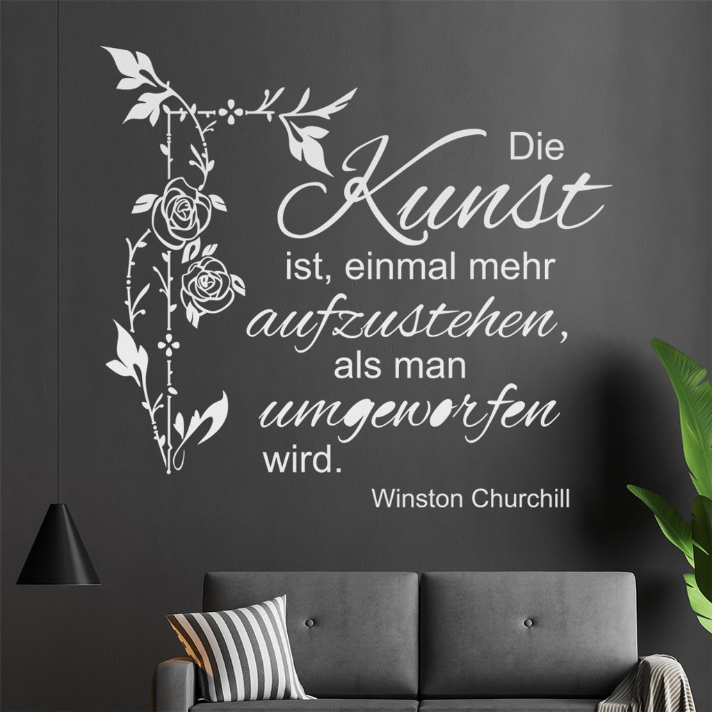 Die Kunst ist, einmal mehr .... Wandtattoo in 6 Größen - Wandaufkleber Wall Sticker - Dekoration, Küche, Wohnzimmer, Schlafzimmer, Badezimmer