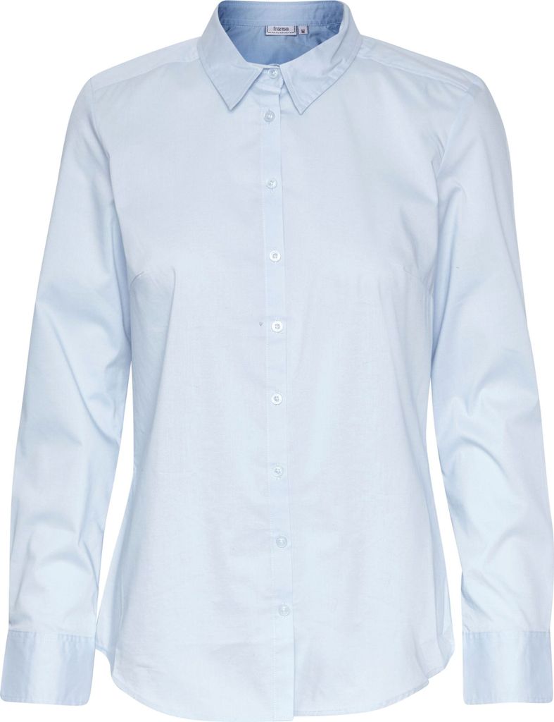 fransa FRZashirt Damen Langarmshirt Langarmbluse Bluse Hemdbluse Stehkragen mit Stretch