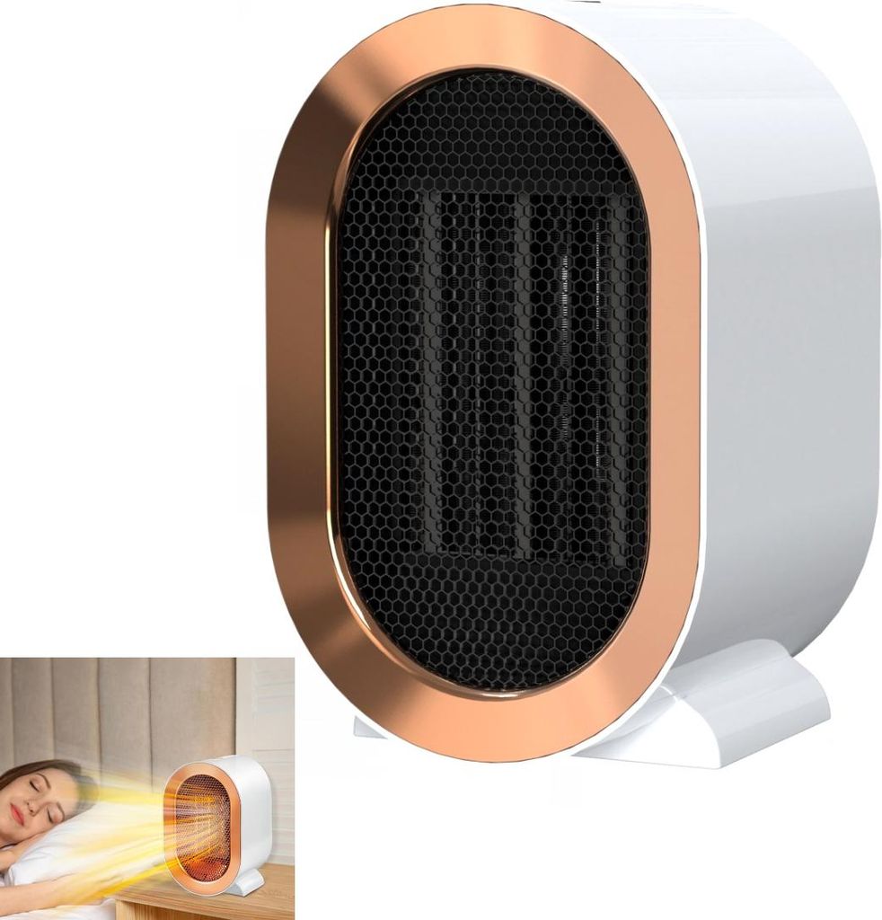 Heizlüfter,Raumheizung PTC 2-stufig – Elektrischer Heizlüfter, ABS, Überhitzungsschutz