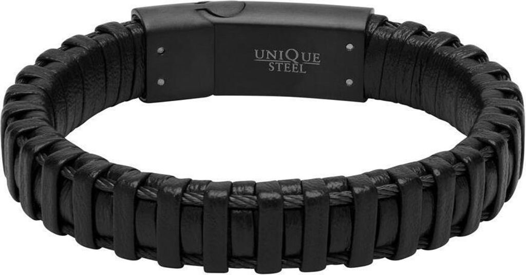 Armband Leder schwarz (Länge: 21cm)