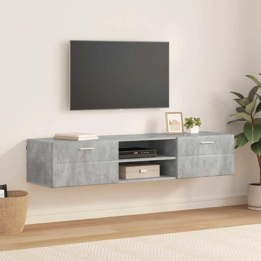 Armadio VidaXL Grigio Cemento 150cm | Mobile Design Economico
