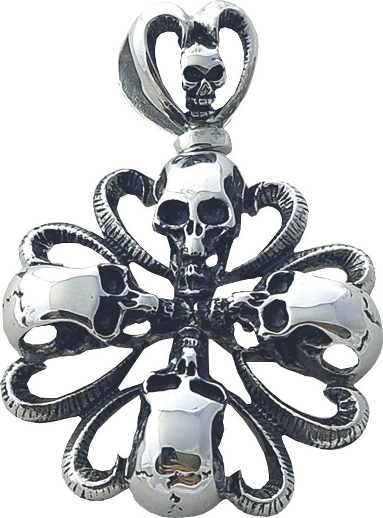 Edelstahl Anhänger aus 316L Totenkopf Produktbild 