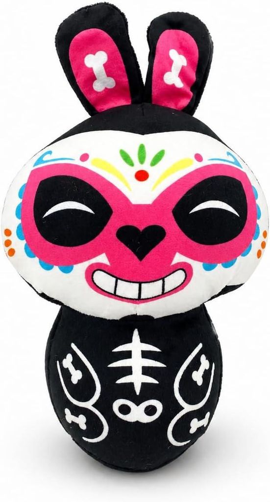 Mexikanischer Wrestler Hase Kuscheltier 19 cm Día de los Muertos Plüschtier im Luchador-Stil Weiches Stofftier Geschenk für Kinder
