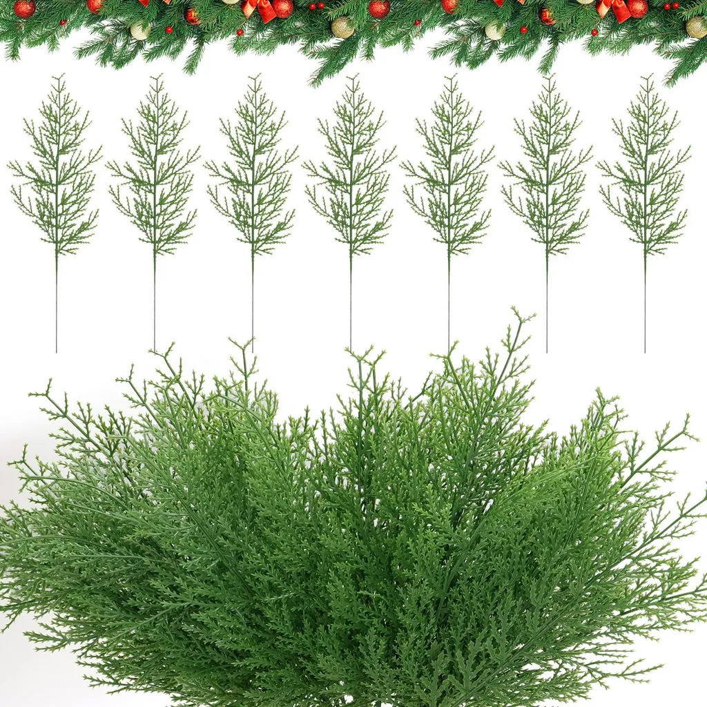 Aiguilles de pin artificielles et branches de Noël décoratives (40 pcs)