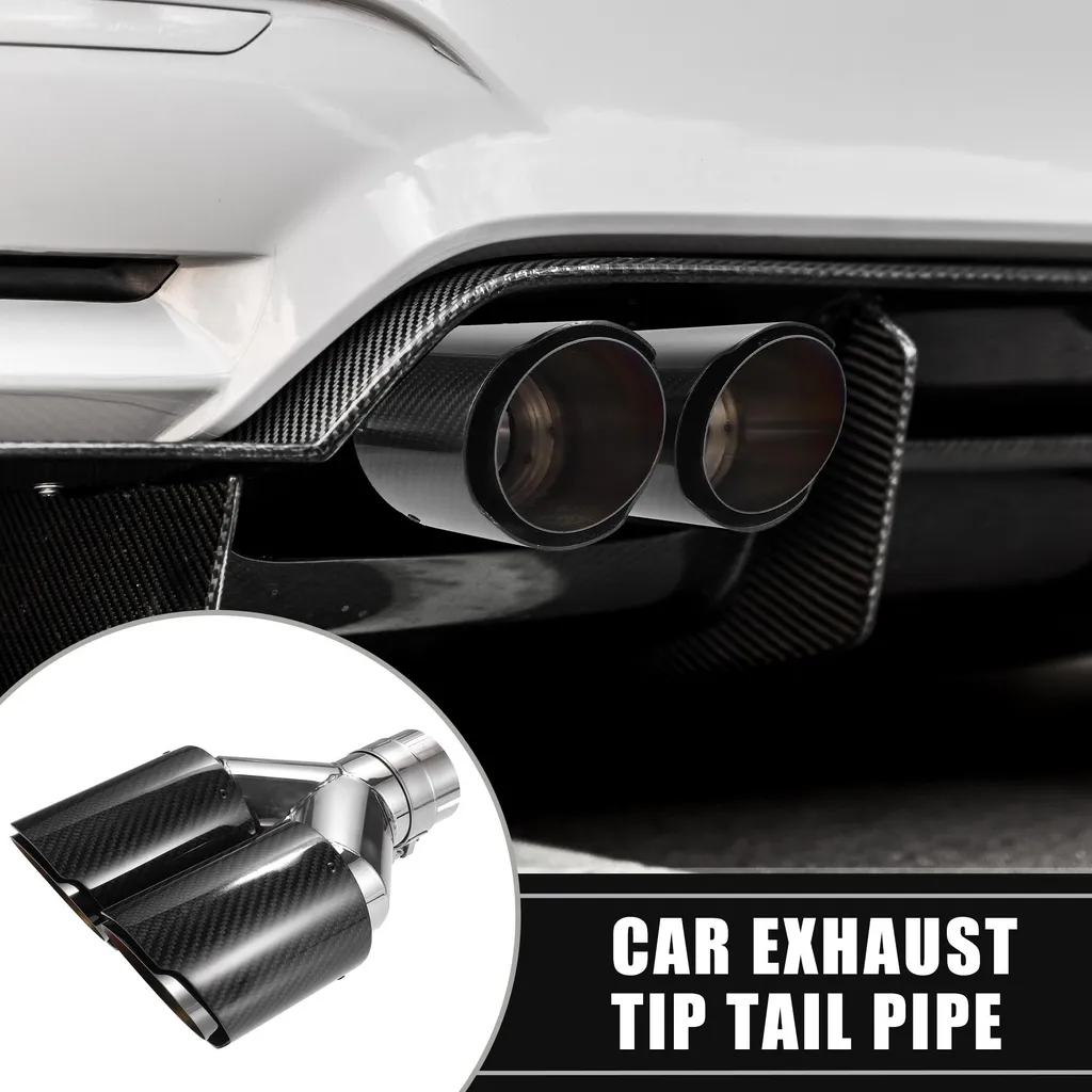 Voiture Double Echappement Pointe Carbone 2.4" Entrée 7.09" Sortie