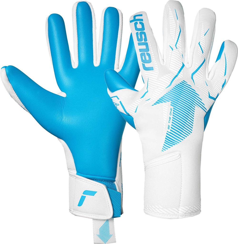 Reusch Torwarthandschuhe Fastgrip Aqua mit griffigem Aqua-Grip-Belag 1111 white/aqua blue 10.5