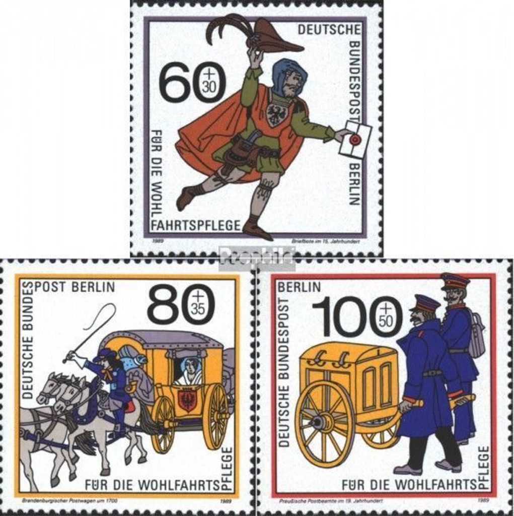 Briefmarken Berlin (West) 1989 Mi 852-854 (kompl.Ausg.) FDC Postbeförderung