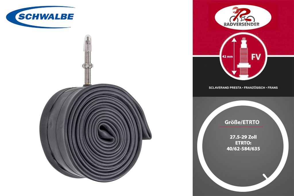 Schwalbe Schlauch DV19 40mm (27,5"/28"/29") 40/62-584/635 Produktbild 