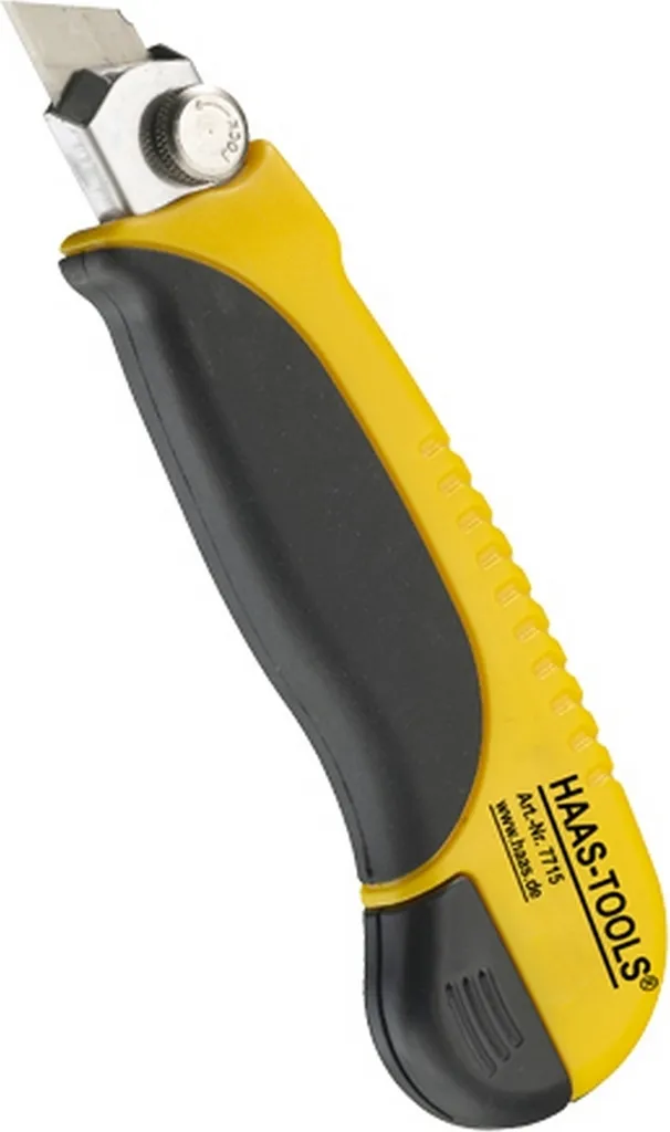 Haas Cuttermesser Professionale con Vite di Sicurezza e 4 Lame Extra