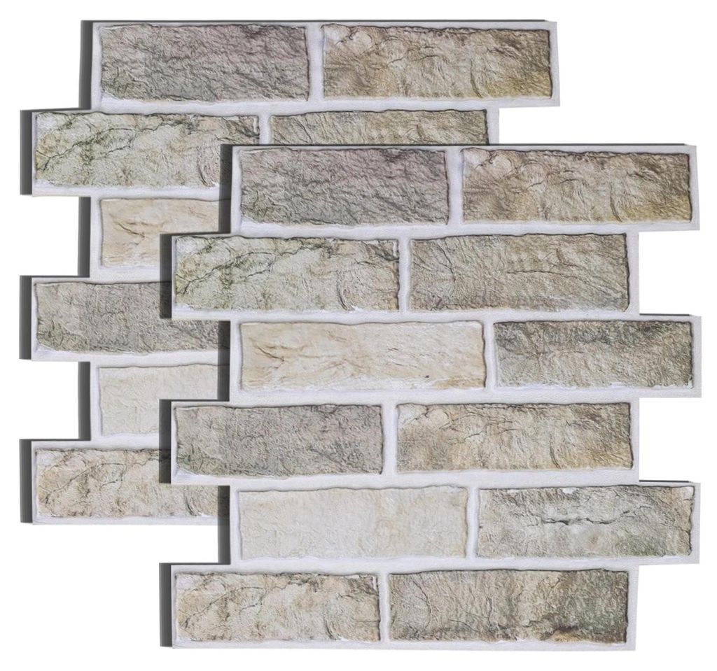 10 selbstklebende 3D-Wandpaneele, 30 x 30 cm, selbstklebende Tapete in Steinoptik, 3D-Wandpaneele in Steinoptik, Wandverkleidung in Steinoptik, Wan...