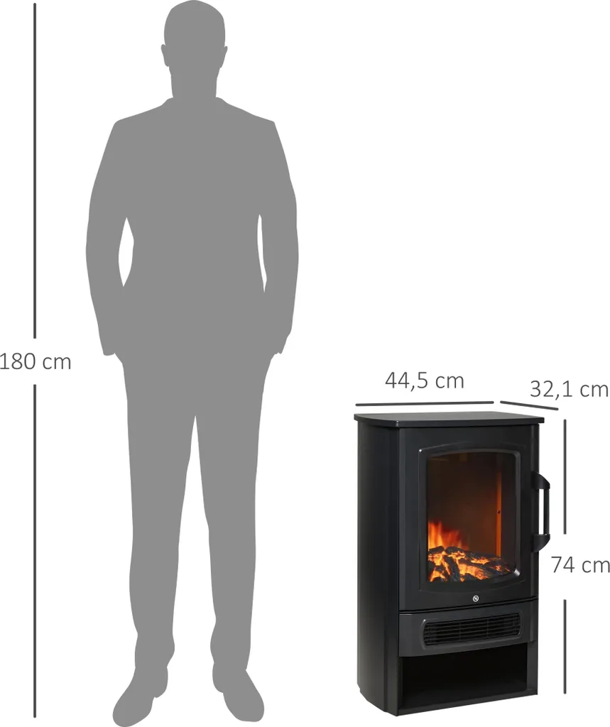 Cheminée électrique décorative chauffage d'appoint pour chambre - 2